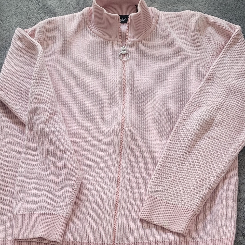 Bella Colori Zip Front Sweater